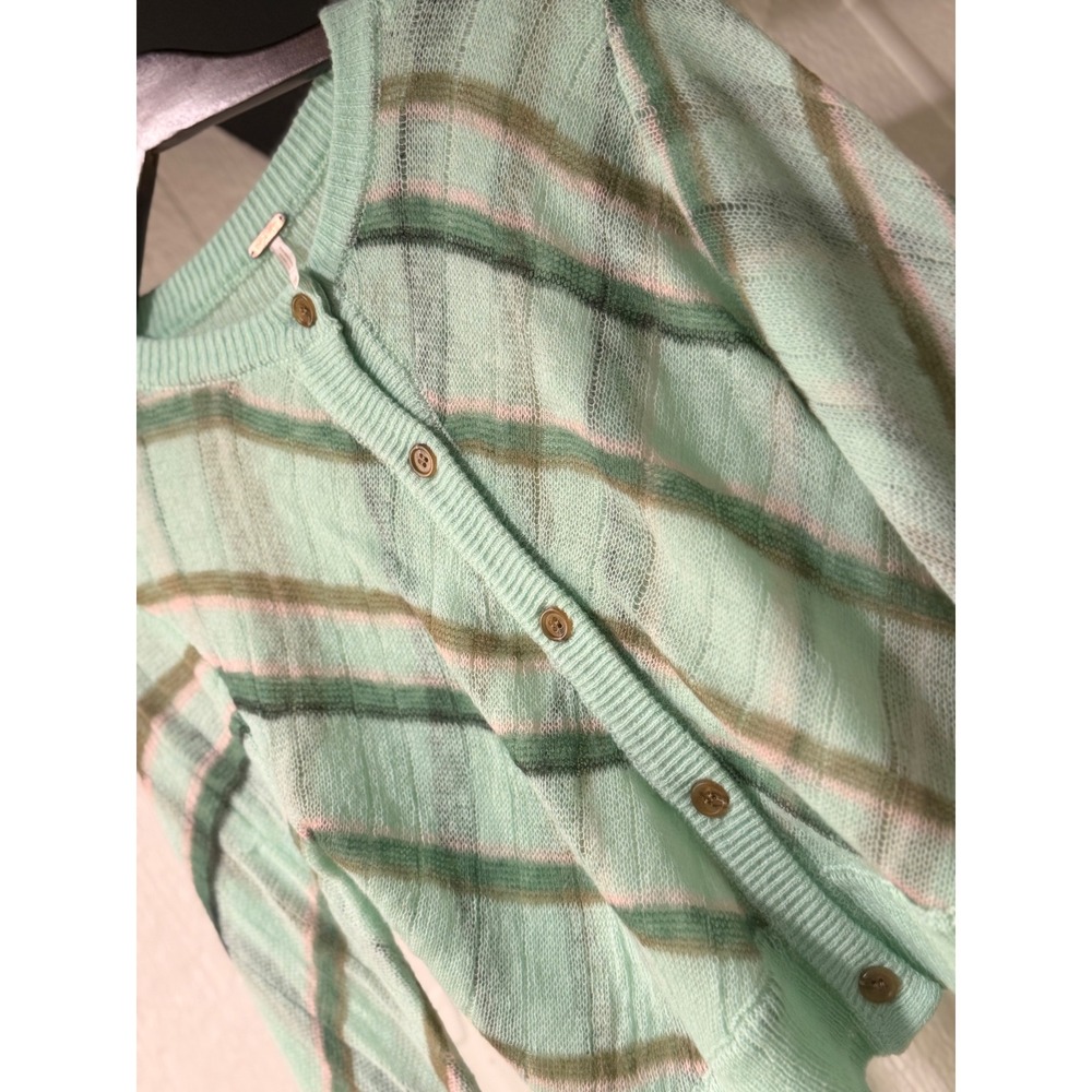 Highland Mist delicate Cardi NWOT jade combo